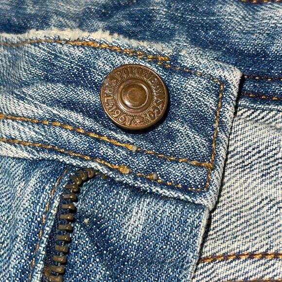 Polo Jeans Factory Distressed Raw Hem Gigi Mini Skirt Size 10 NWOT - Picture 5 of 5